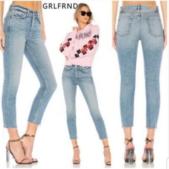 GRLFRND | Karolina Lost Forever Raw Hem Crop - Picture 1 of 15